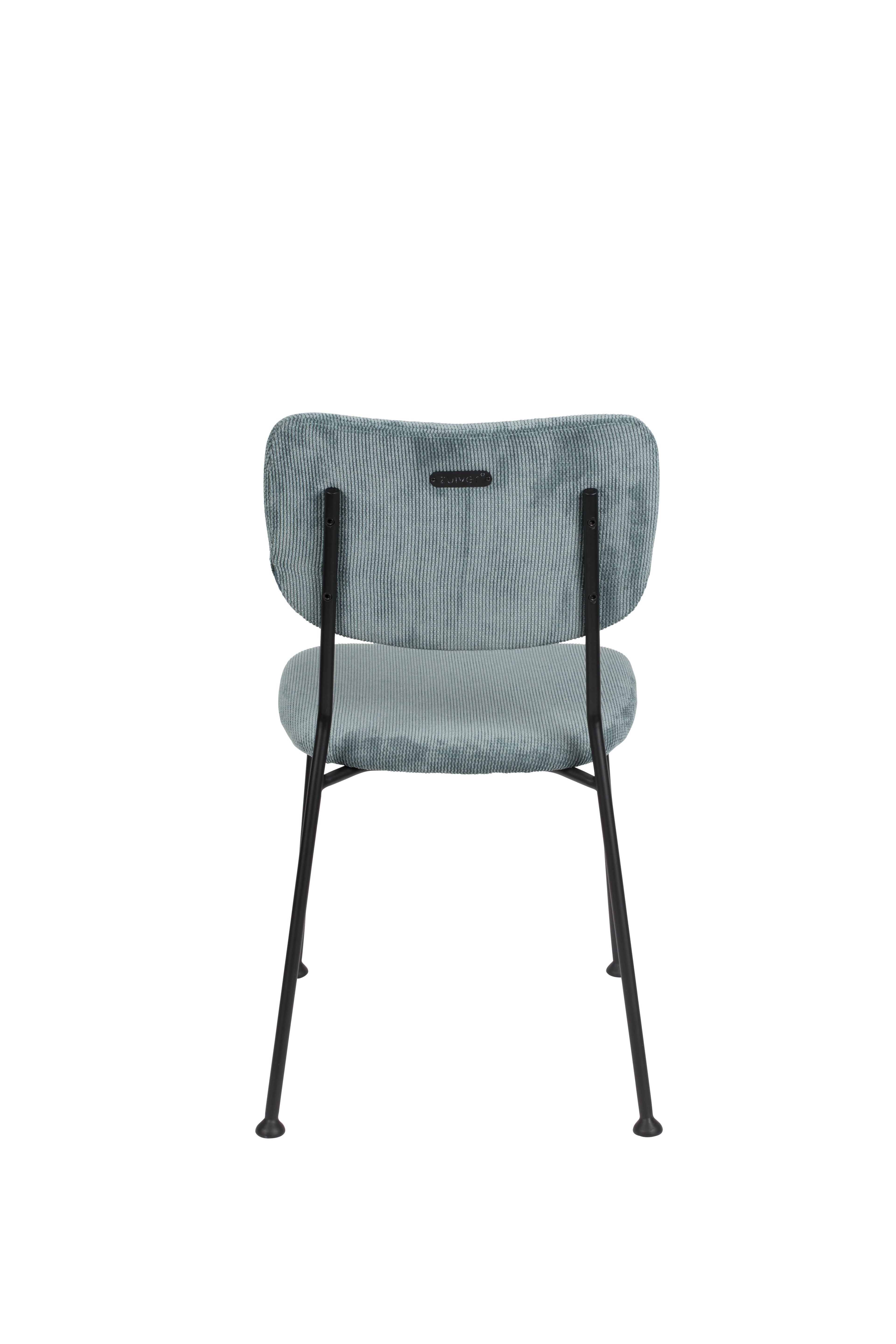 Benson - Juego de 2 sillas de comedor - Tela - Gris/Azul
