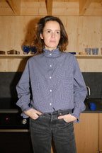 Blusa Garance Vichy Marino
