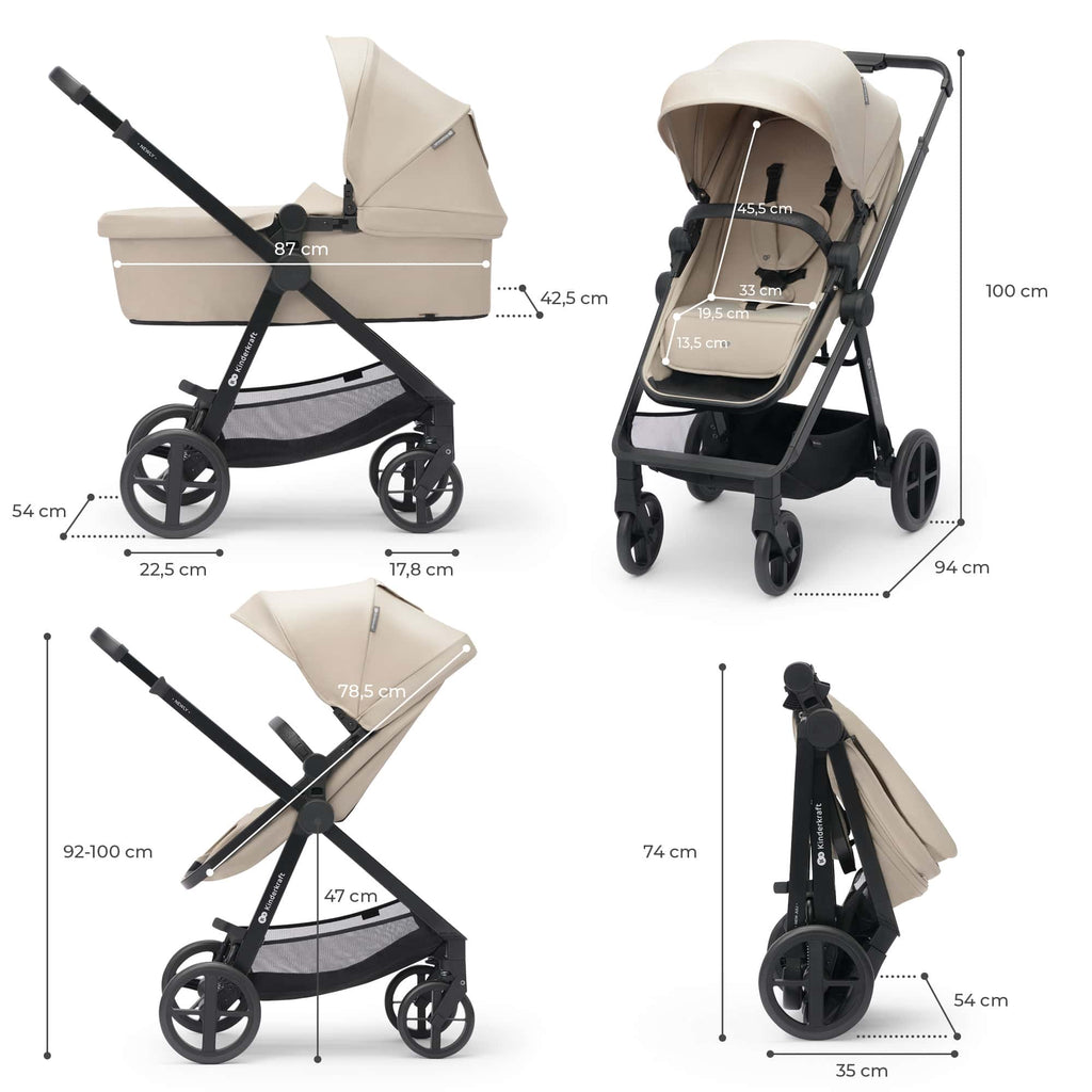 Newly Beige Trio Pushchair