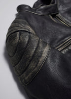 Chaqueta de cuero St Mariette - Negro