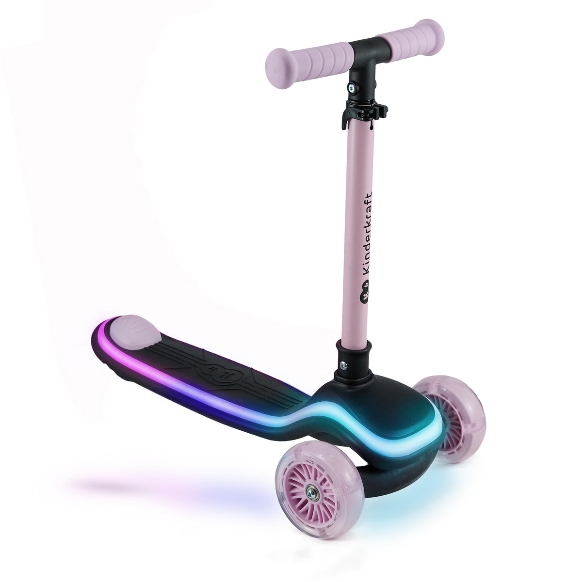 Monopattino A Tre Ruote A LED Raket Rosa