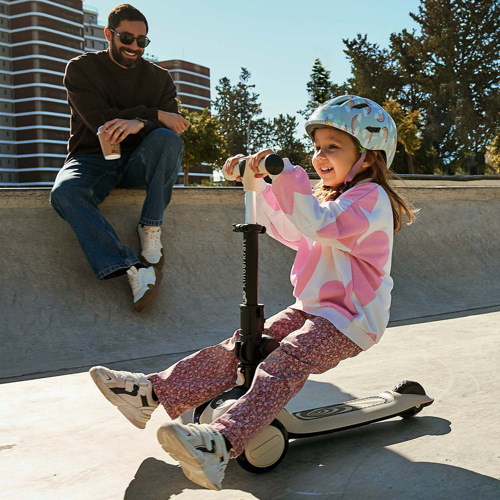 Halley 2 2-in-1 Convertible Scooter with Seat White