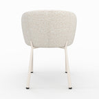 Danaë - Chaise En Tissu Texturé Écru Chiné
