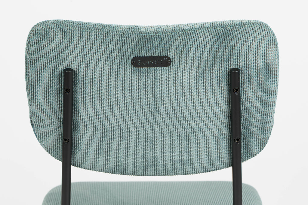 Benson 64,5 Cm - Lot De 2 Tabourets De Bar & De Comptoir - Tissu - Gris/Bleu