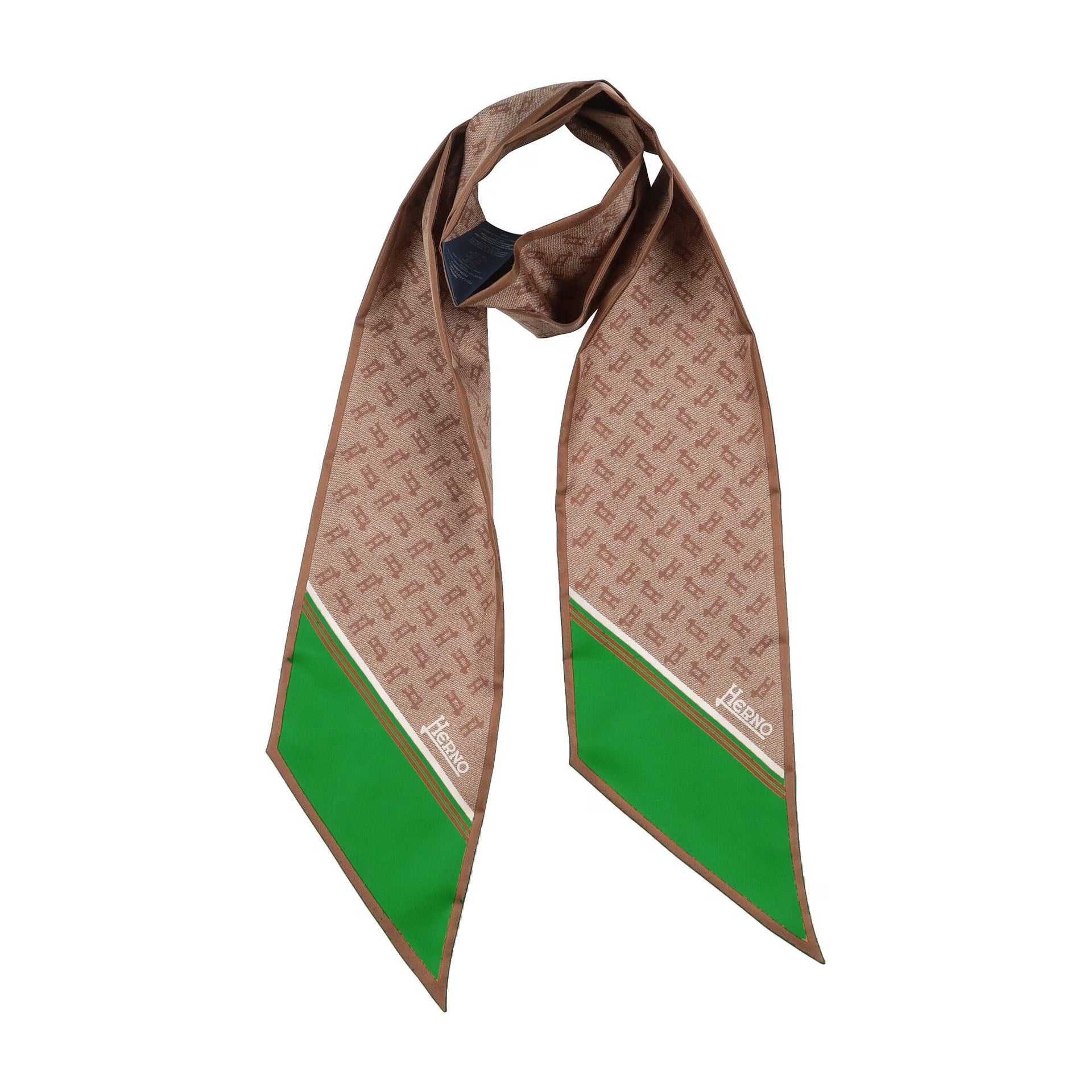 Herno - Silk Scarf - Women - Brown