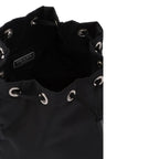 Prada - Clutch De Nylon Y Piel Con Cordón - Mujeres - Negro