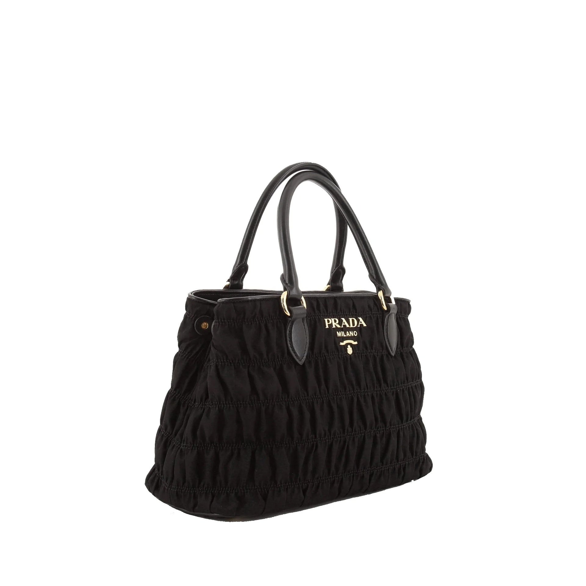 Prada - Bolso de mano Gaufre de nailon - Mujeres - Negro