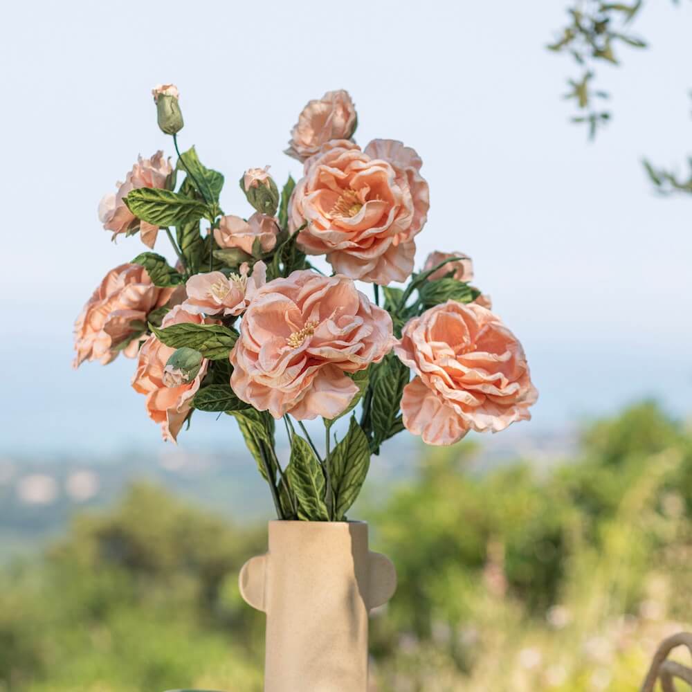 Rose Caroline En Papier Abricot