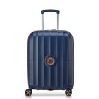 Valigia trolley slim espandibile a 4 doppie ruote 55 cm - Blu