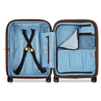 Valigia trolley slim espandibile a 4 doppie ruote 55 cm - Blu