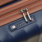 Valigia trolley slim espandibile a 4 doppie ruote 55 cm - Blu