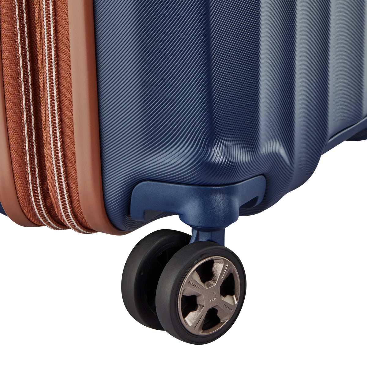Valigia trolley slim espandibile a 4 doppie ruote 55 cm - Blu