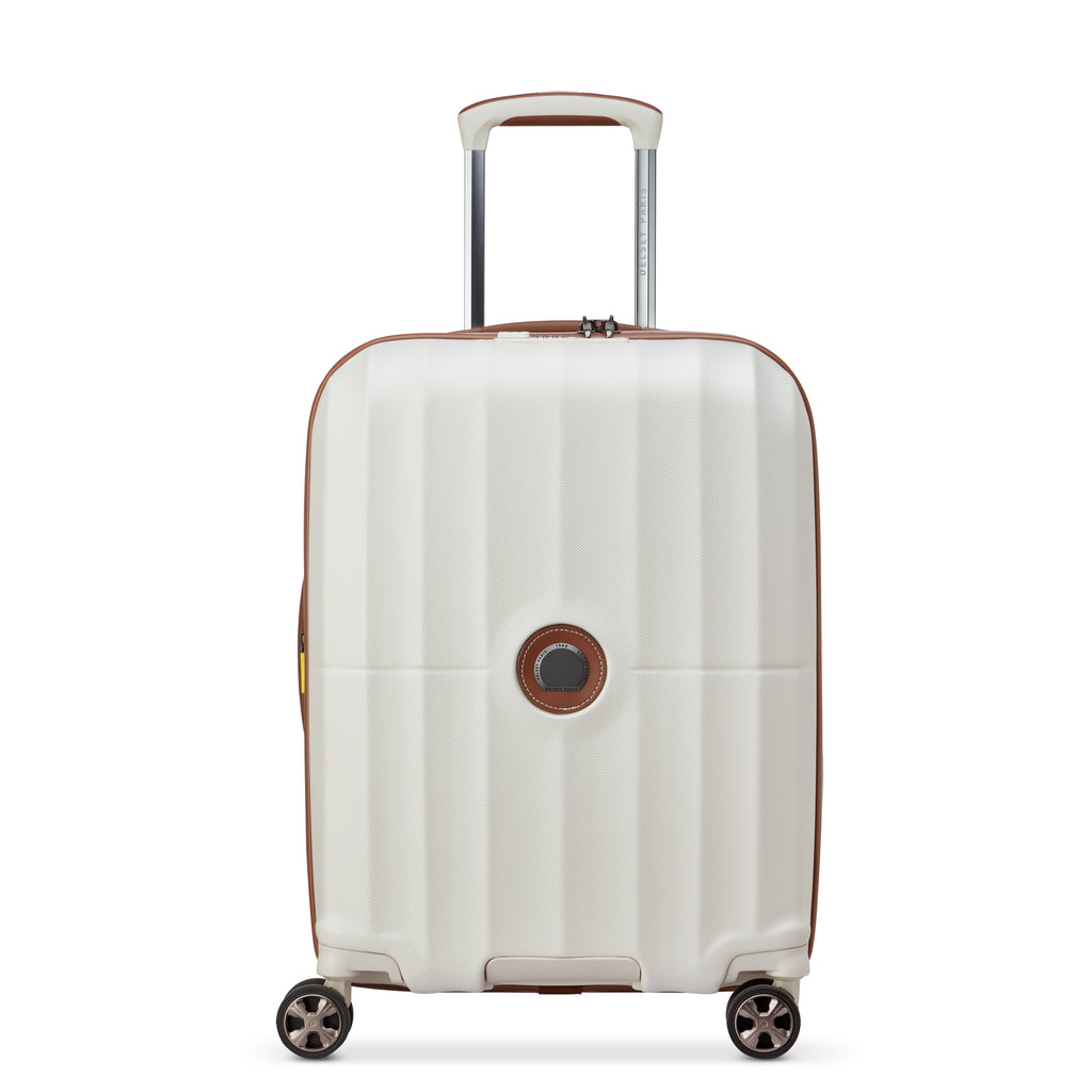Valise Trolley Slim Extensible 4 Doubles Roues 55 Cm - Blanc