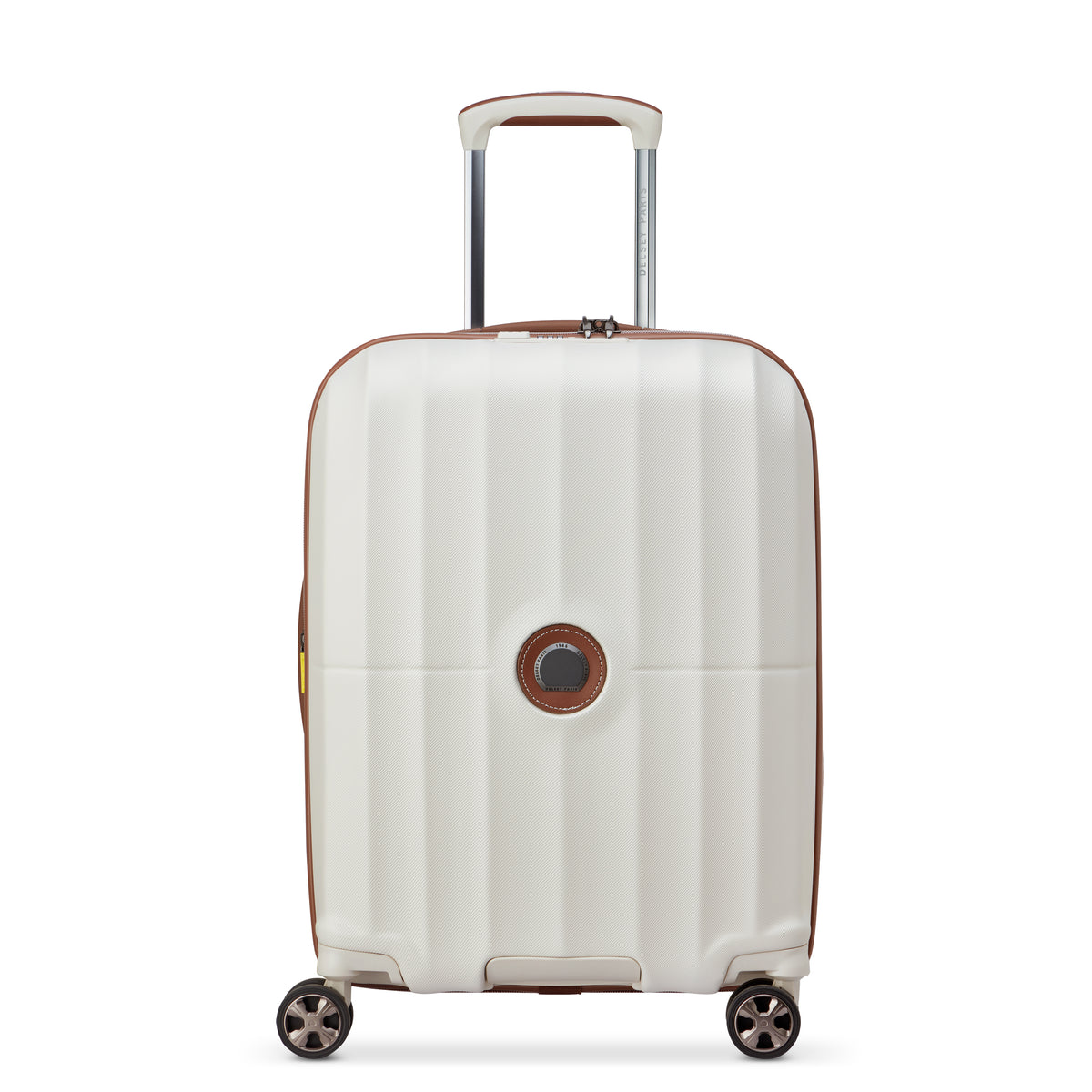 Valise Trolley Slim Extensible 4 Doubles Roues 55 Cm - Blanc