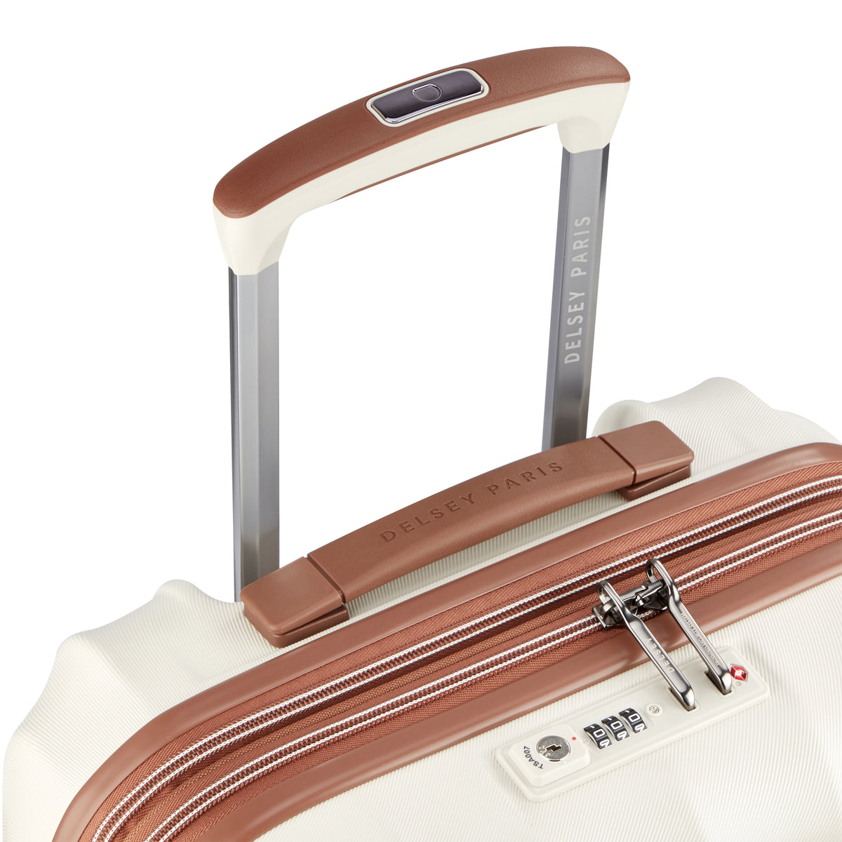 Valise Trolley Slim Extensible 4 Doubles Roues 55 Cm - Blanc