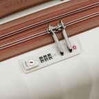 Valise Trolley Slim Extensible 4 Doubles Roues 55 Cm - Blanc