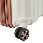 Valise Trolley Slim Extensible 4 Doubles Roues 55 Cm - Blanc