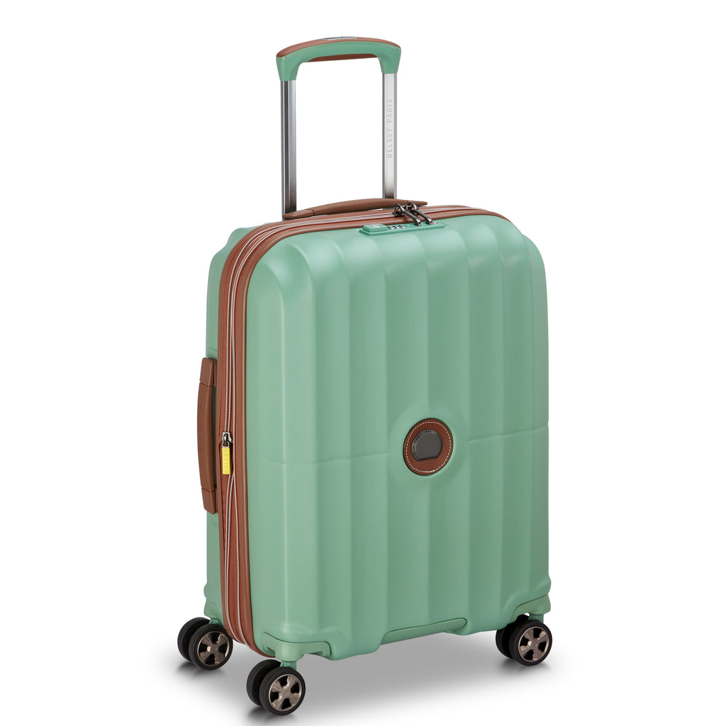 Valigia trolley slim estensibile 4 doppie ruote 55 cm - Verde