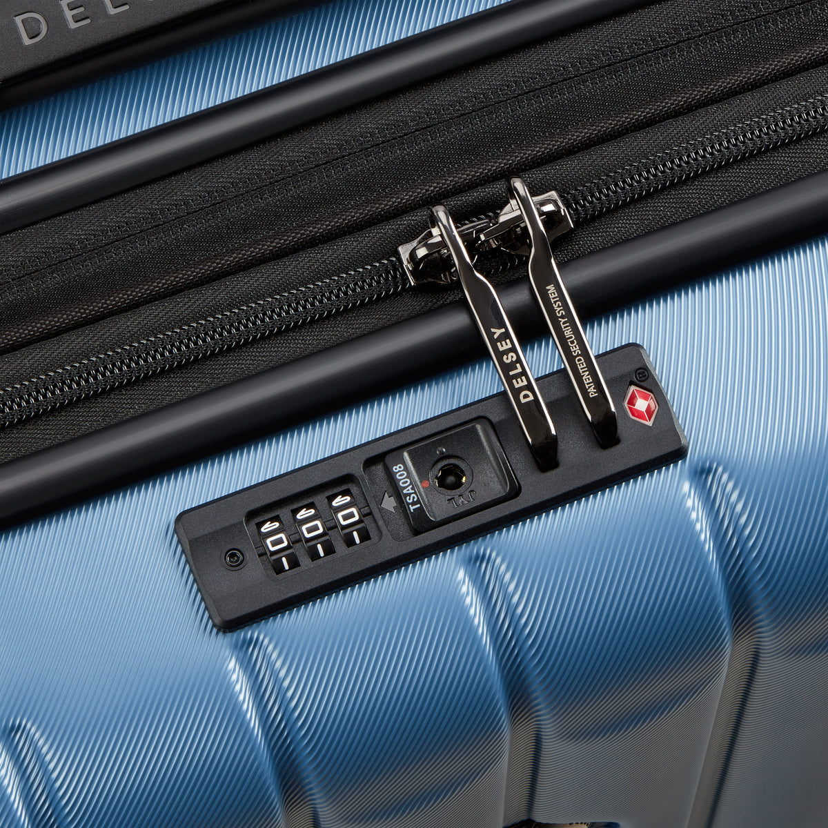 Valise Trolley Cabine Slim Extensible 4 Doubles Roues 55 Cm - Bleu