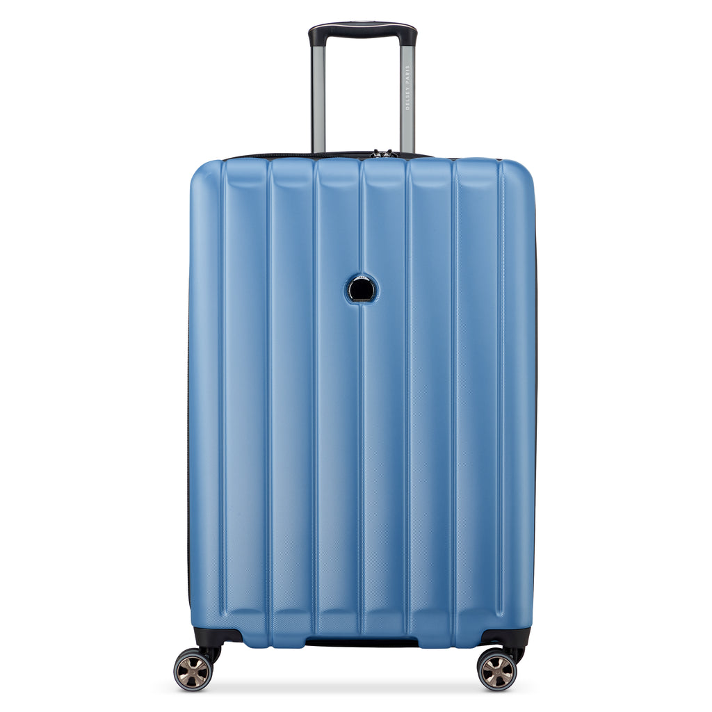 Valise Trolley Extensible 4 Doubles Roues (76 Cm - Bleu