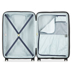Valise Trolley Extensible 4 Doubles Roues (76 Cm - Bleu