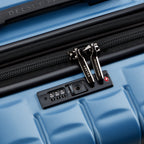 Valise Trolley Extensible 4 Doubles Roues (76 Cm - Bleu