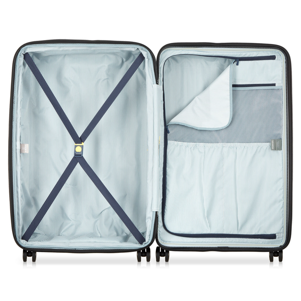 Valigia trolley estensibile 4 doppie ruote 81 cm - Blu