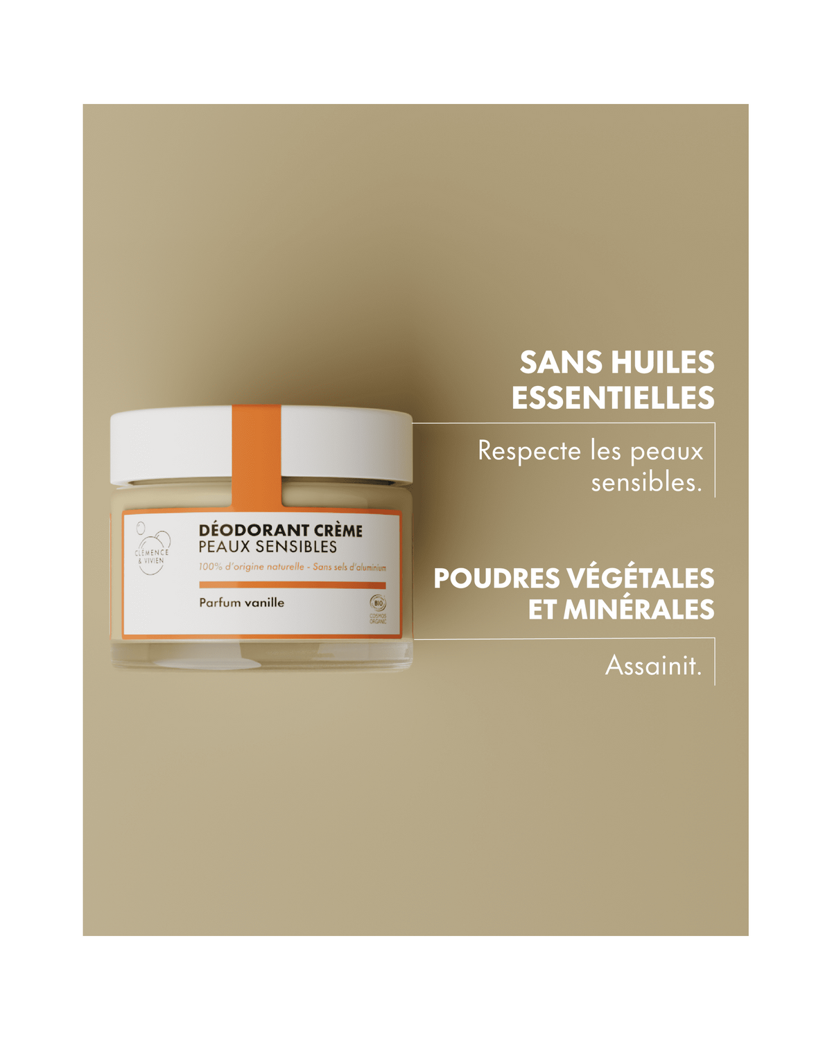 Deodorante naturale per pelli sensibili alla vaniglia