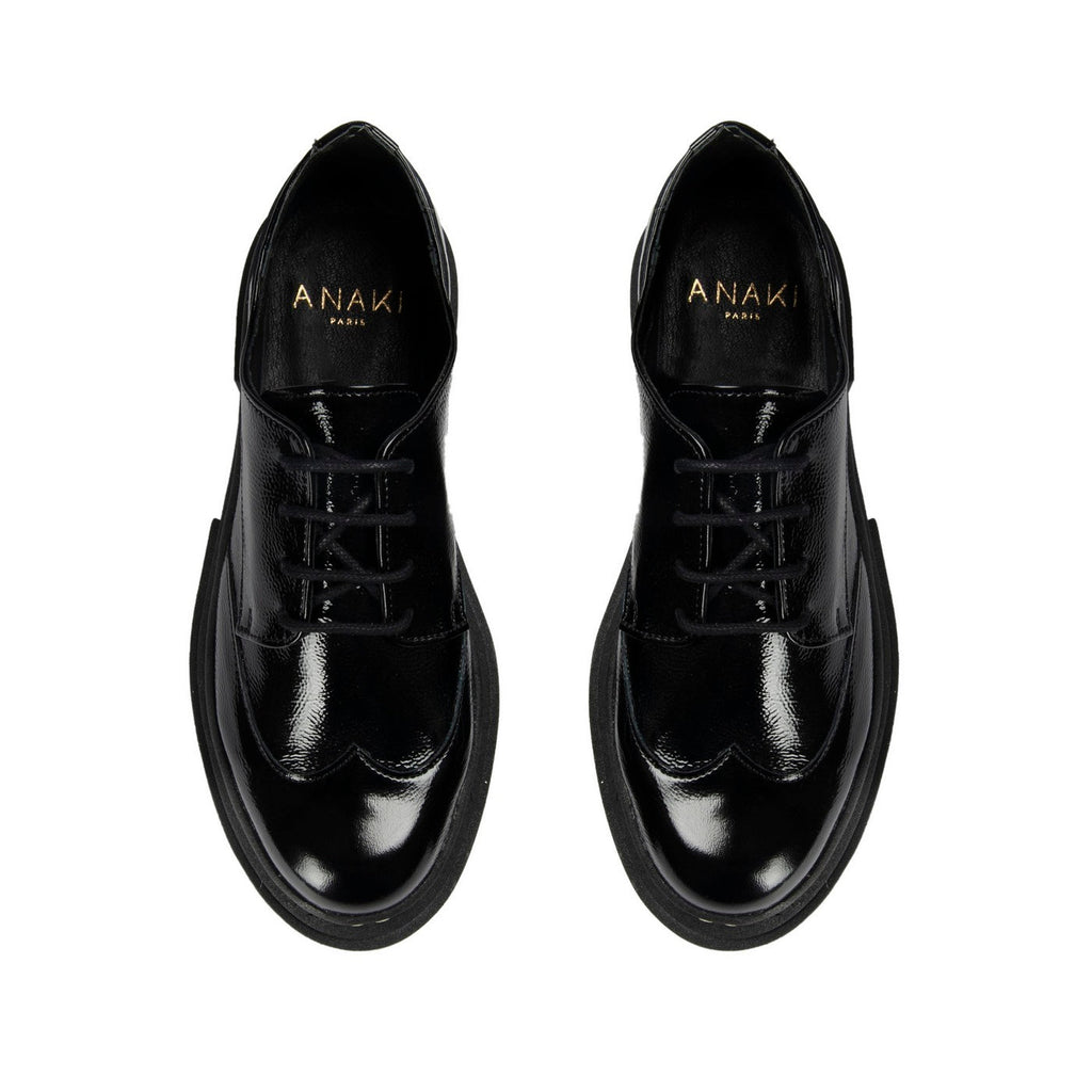 Anaki - Zapatos Derby Debby - Charol Arrugado Negro