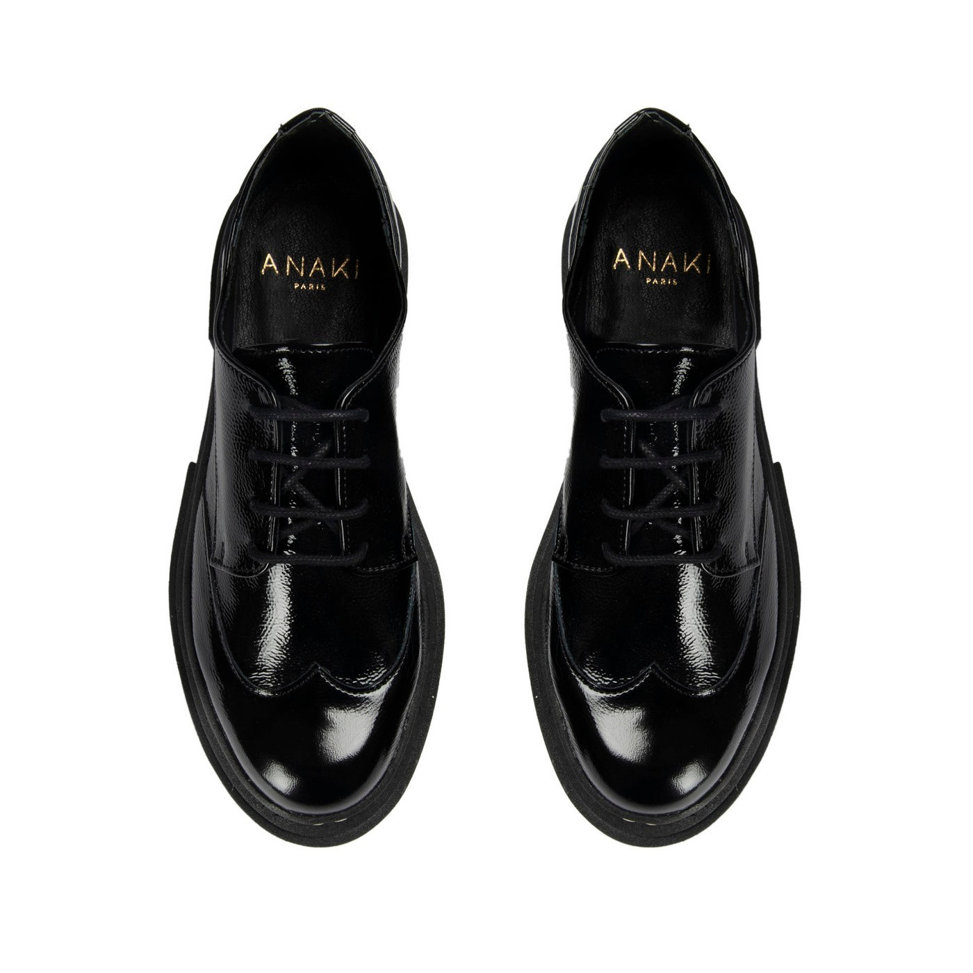 Anaki - Zapatos Derby Debby - Charol Arrugado Negro