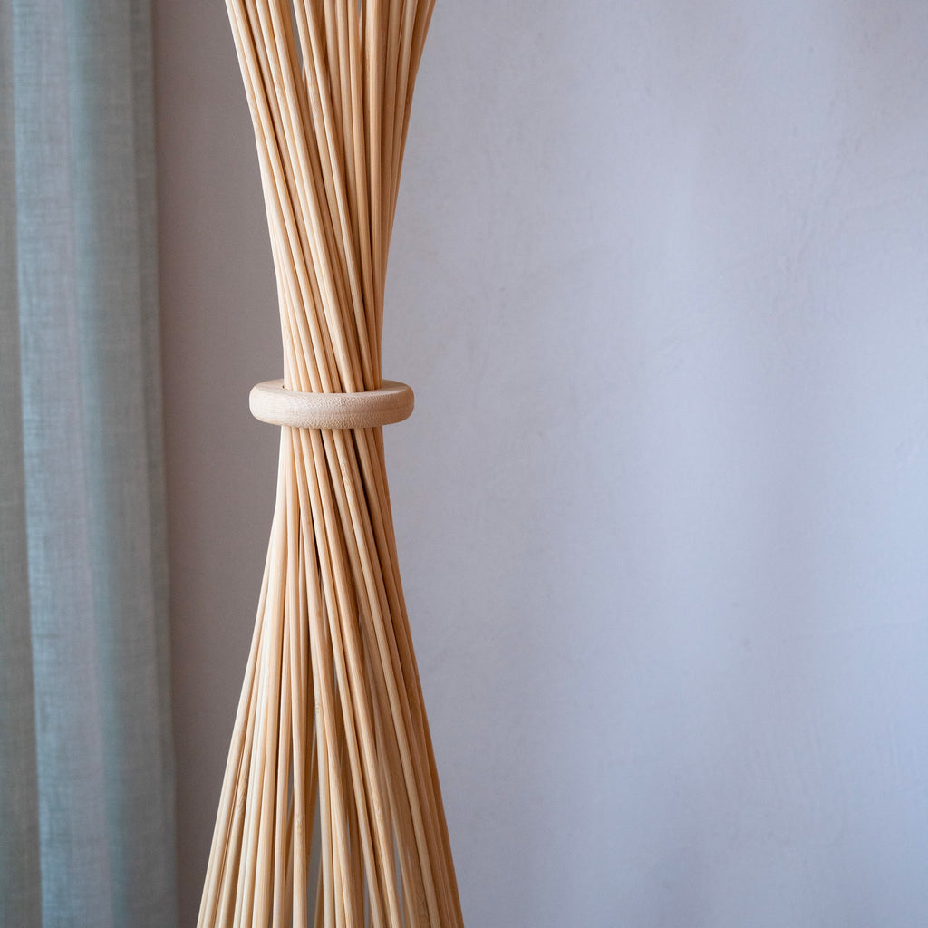Huron - Lampadaire En Bambou Naturel
