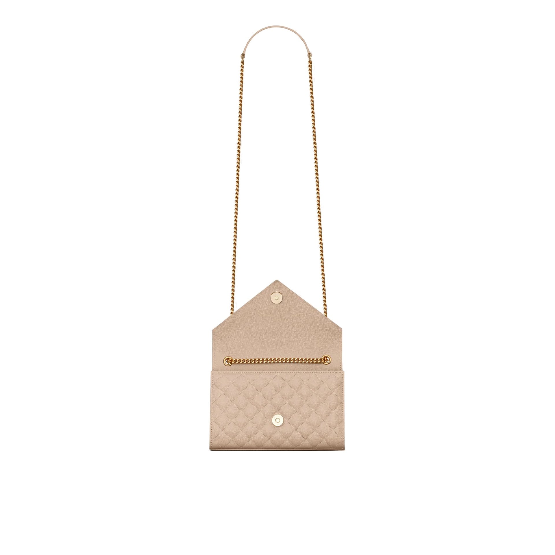 Saint Laurent - Bolso Sobre Small - Mujeres - Beige