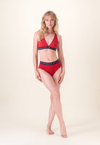 Soutien-Gorge Triangle Sans Armature Séduisante En Coton - Rouge Cerise