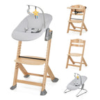 Chaise Haute Enock Avec Transat Calmee Gris