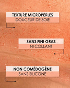 Textura del sérum con 3 beneficios: textura microperlas, sin acabado graso, no comedogénico.