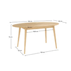 Eddy - Table Ovale 6 Personnes En Bois Clair