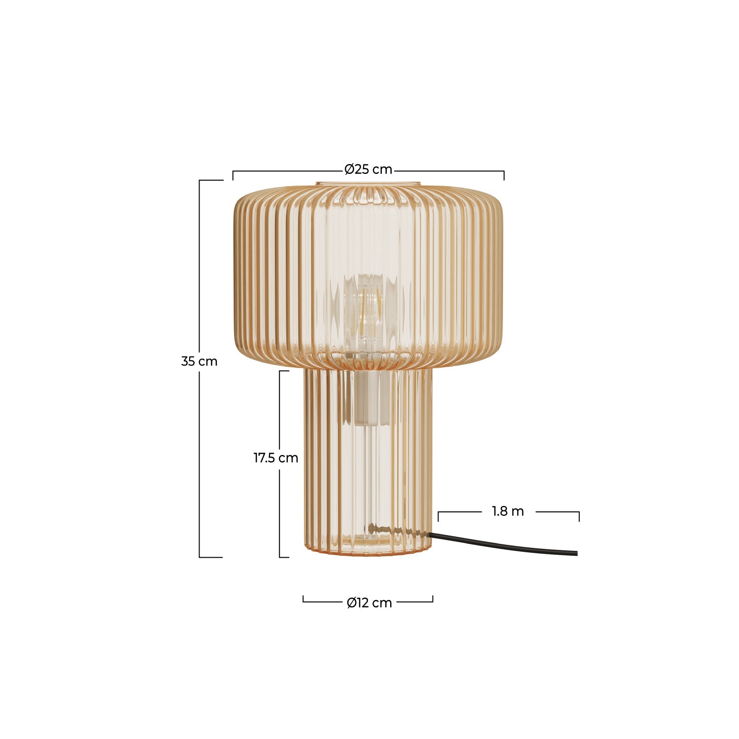 Verra - Fluted Glass Table Lamp