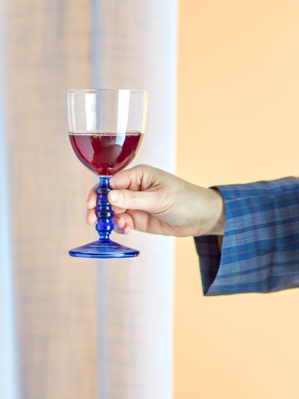 Noemi - Lot de 6 Verres À Vin - Bleu - Verre