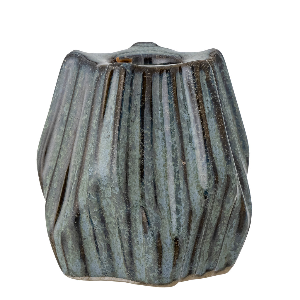 Hadya - Candle Holder - Blue - Stoneware