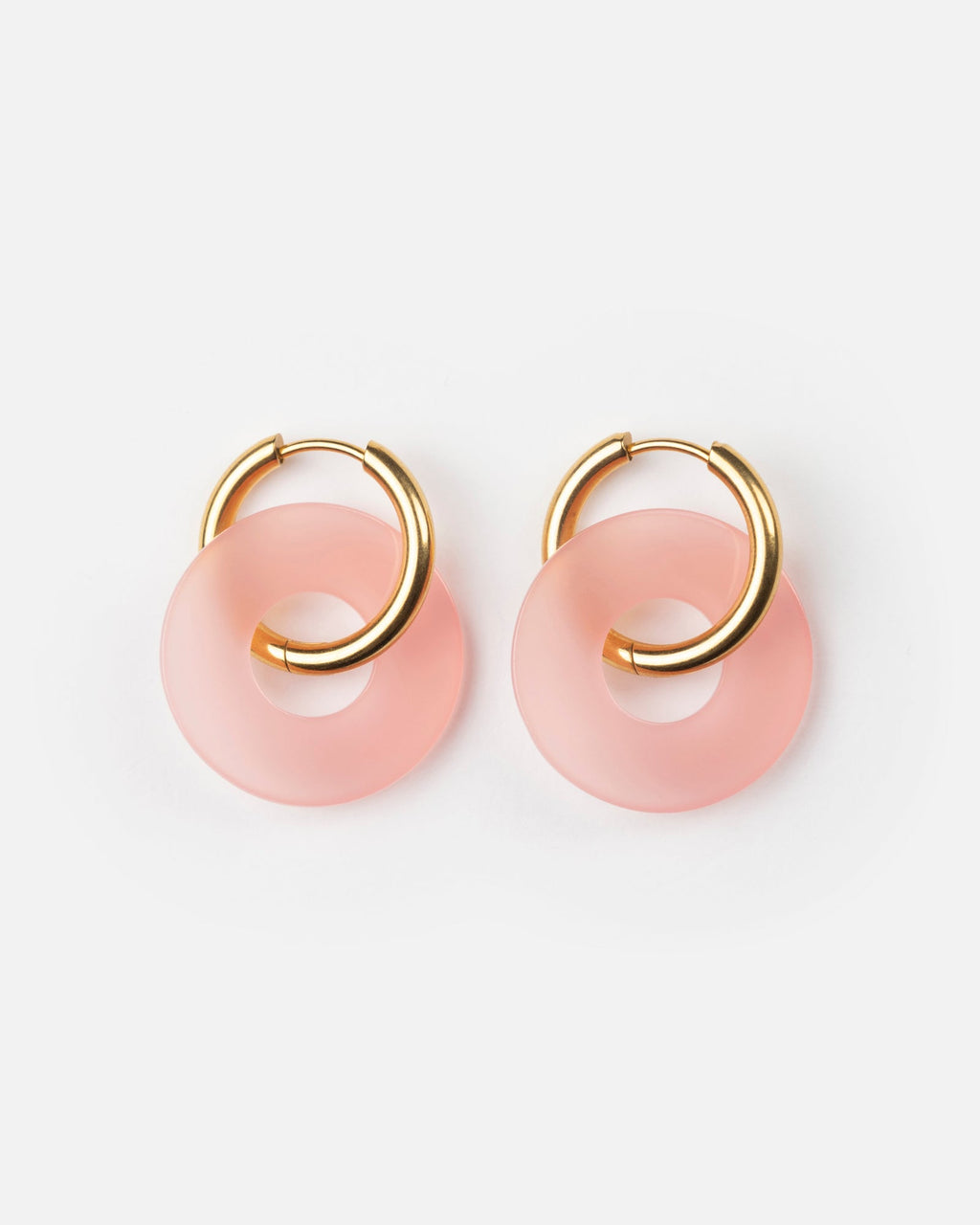 Boucles D'Oreilles Donuts - Rose Pâle