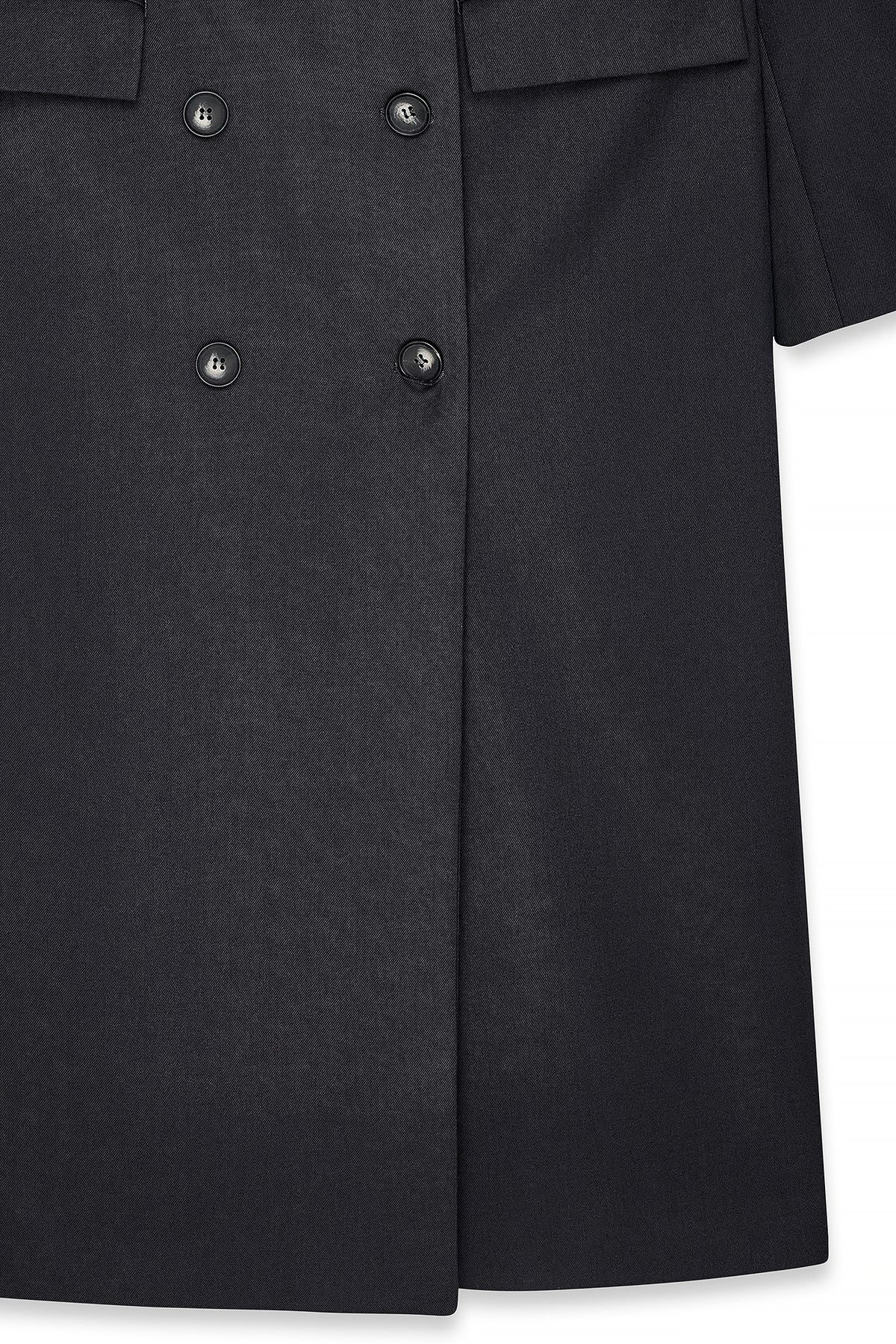 Light Double Breasted Coat - Grey