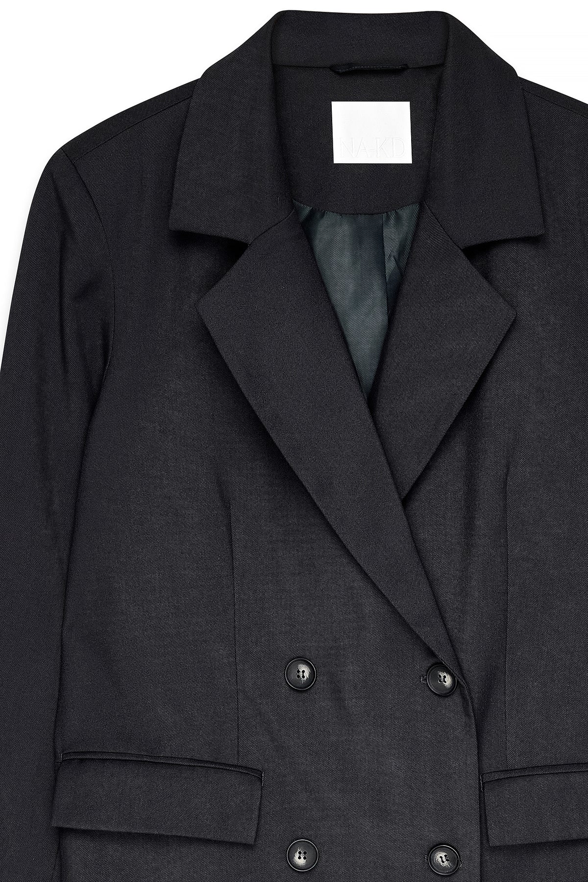 Light Double Breasted Coat - Grey
