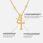 Double Cross Necklace