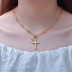 Double Cross Necklace