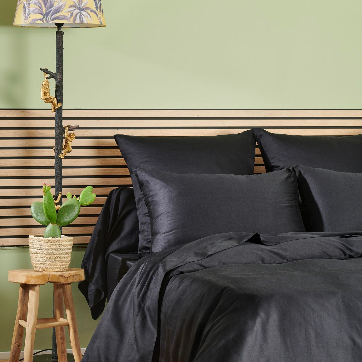 Douce Nuit - Duvet Cover - Cotton Satin - Black