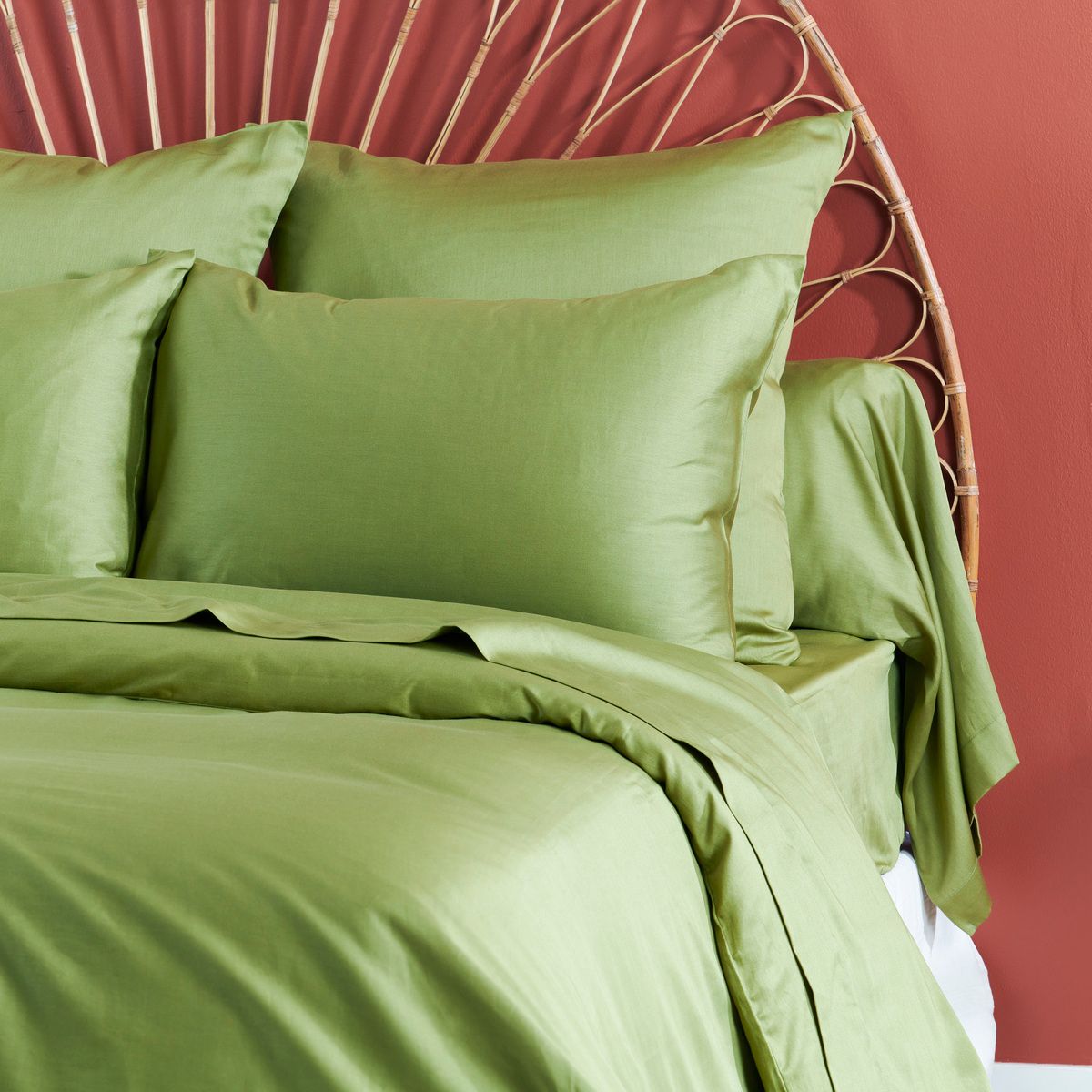 Douce Nuit - Duvet Cover - Cotton Satin - Olive