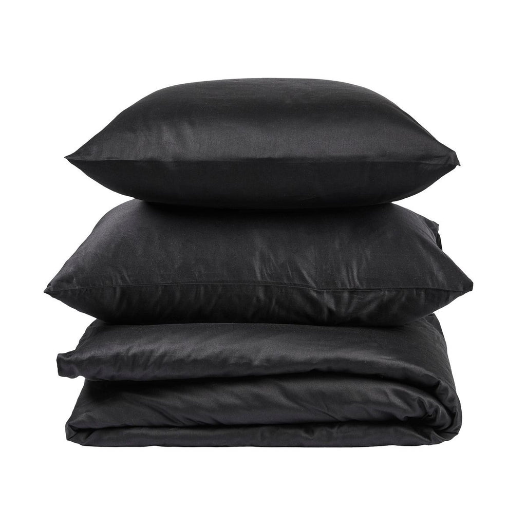Douce Nuit - Duvet Cover - Cotton Satin - Black