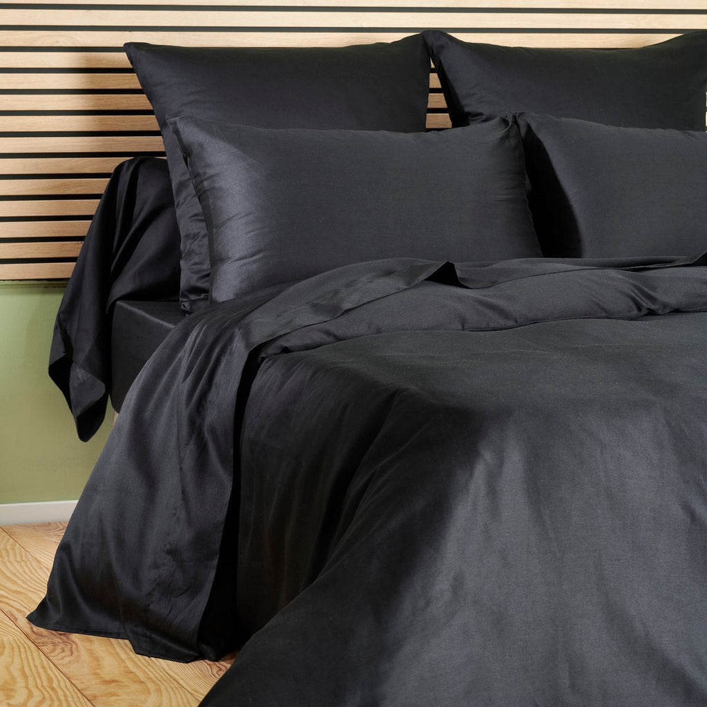 Douce Nuit - Duvet Cover - Cotton Satin - Black