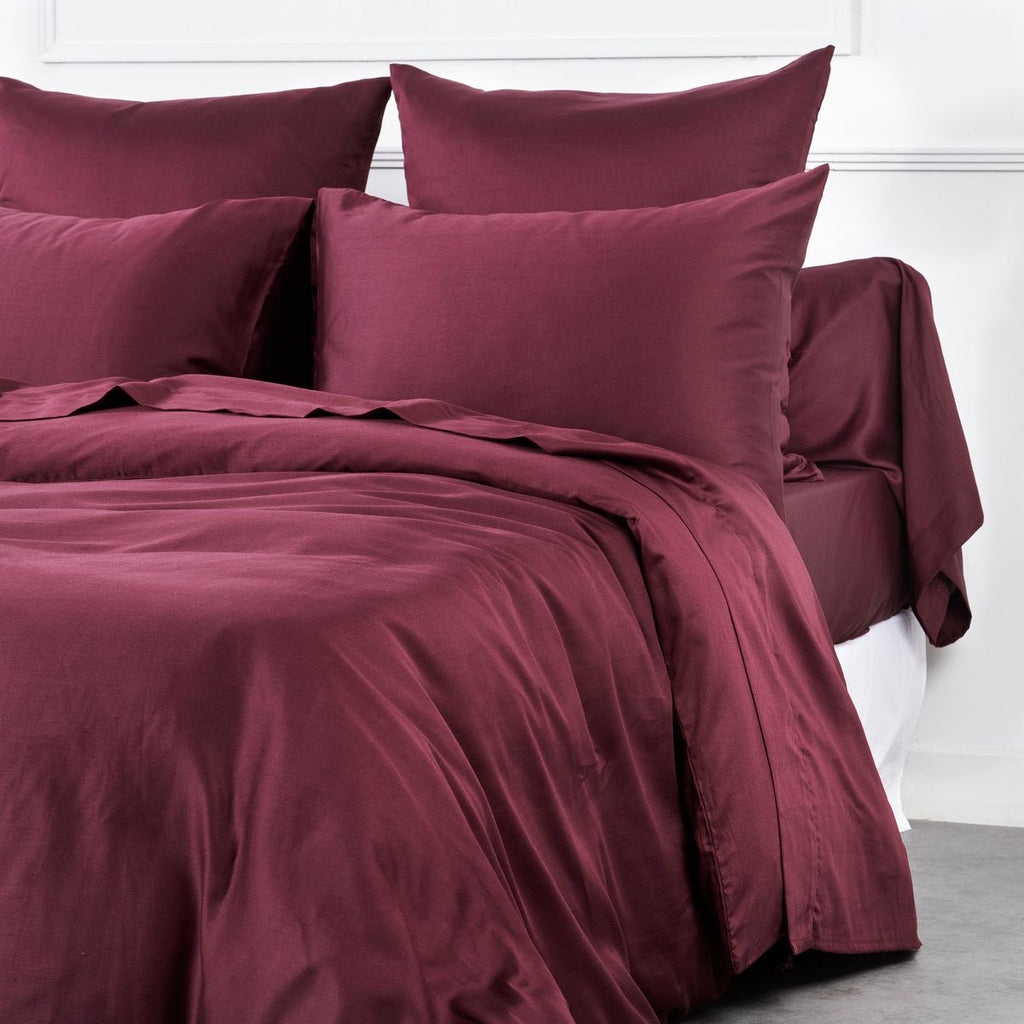Douce Nuit - Duvet Cover - Cotton Satin - Plum