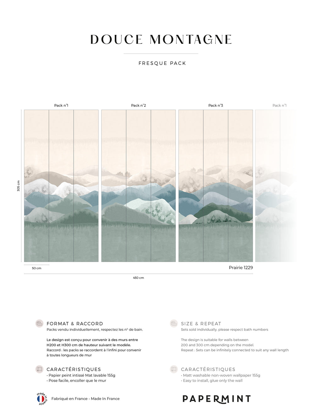 Douce Montagne Wall Mural - Prairie
